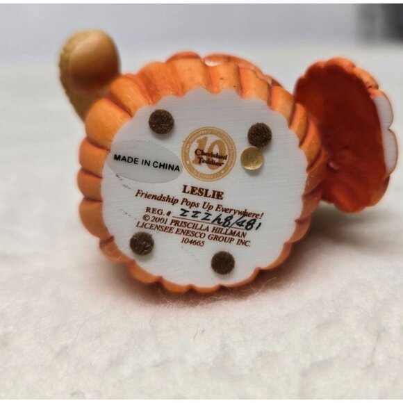 Cherished Teddies Leslie Friendship Pops Up Pumpkin Figurine Numbered from 2001 - Picture 4 of 9